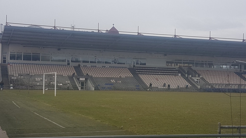 "Skonto"  stadions ar demontētiem krēsliem
Foto: Uldis Strautmanis, "Delfi"