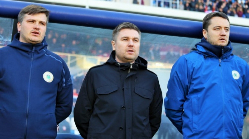 Marians Pahars savā pēdējā spēlē pie Latvijas izlases stūres
Foto: LFF.lv