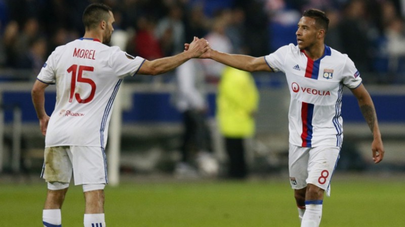 Abi vārtu guvēji Lionas ''Olympique'' komandai
Foto: AP/Scanpix