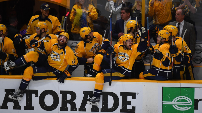 Nešvilas "Predators" pirmo reizi kluba vēsturē uzvar play-off sēriju ar 4-0
Foto: USA Today / Scanpix