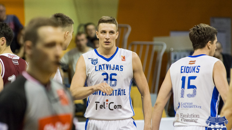 LU spēlētājs Pēteris Rēķis. Foto: Māris Greidāns, bk.lu.lv