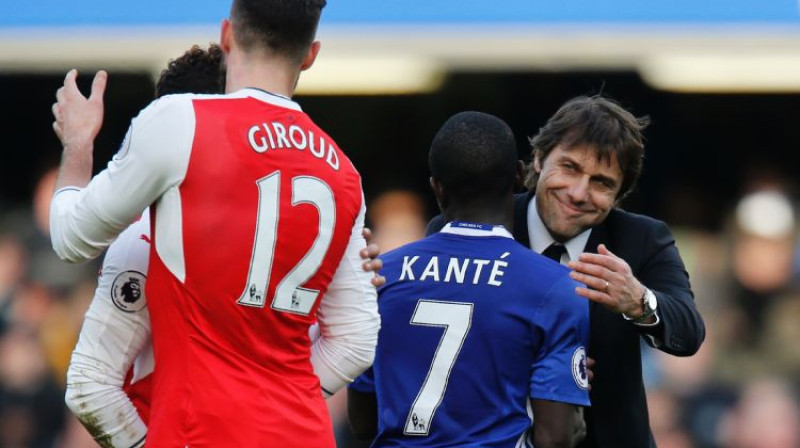 Antonio Konte "Arsenal" un "Chelsea" iepriekšējā spēlē
Foto: AFP/Scanpix
