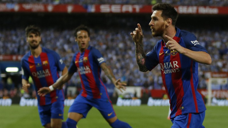 Priekšplānā Lionels Mesi
Foto: AP/Scanpix