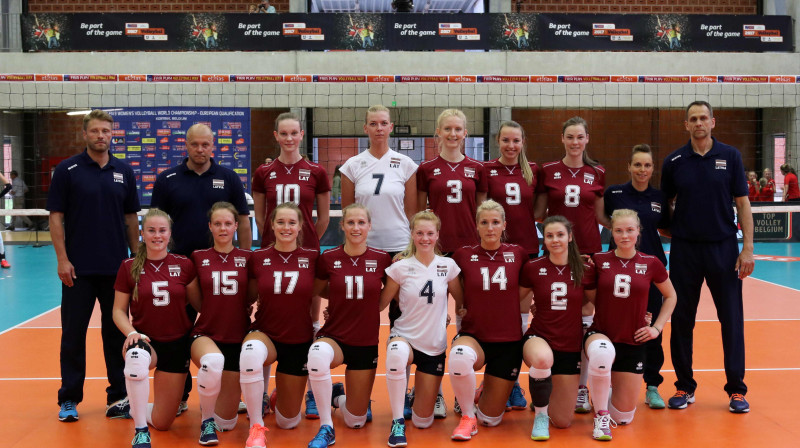 Latvijas sieviešu volejbola izlase Beļģijā
Foto: cev.lu