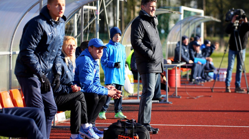 Mareks Zubs un Jūrmalas "Spartaka" treneru štābs
Foto: Nora Krevņeva-Baibakova