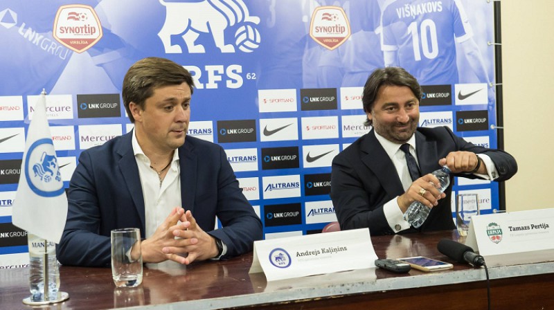 Andrejs Kaļiņins un Tamazs Pertija
Foto: fkrfs.lv