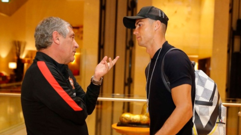 Fernandu Santušs un Krištianu Ronaldu
Foto: Portugāles Futbola federācija