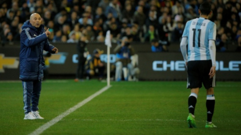 Horhe Sampaoli un Anhels Di Marija
Foto: Reuters/Scanpix