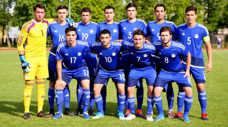 Andoras U-21 izlase pirms spēles Jelgavā
Foto: LFF.lv