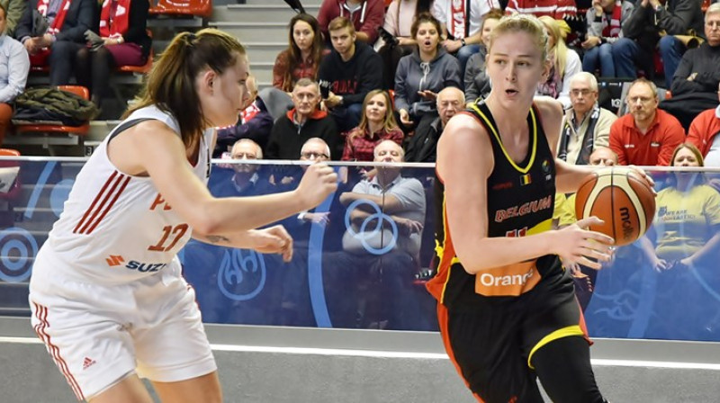 Beļģijas centra spēlētāja Emma Mēsemana
Foto: fiba.com