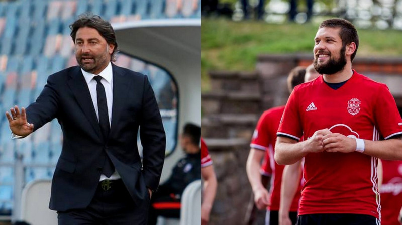 Tamazs Pertija un Artūrs Karašausks
Foto: Futbola Virslīga