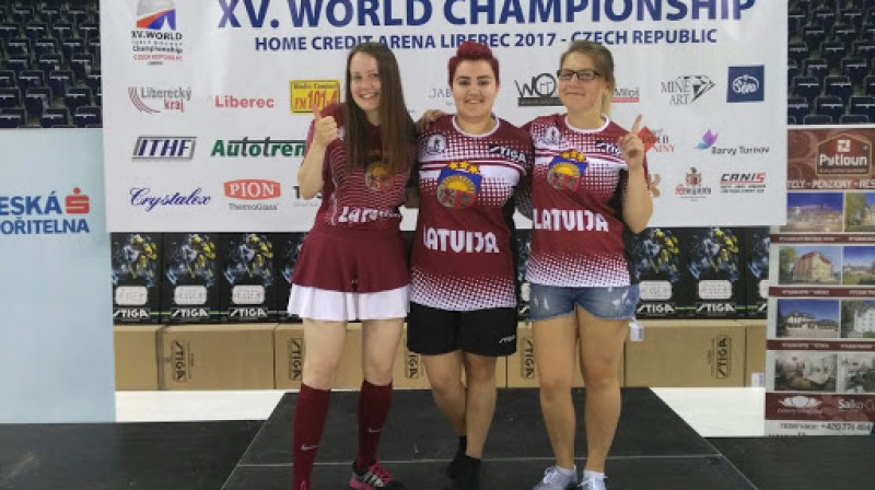 Latvijas sieviešu izlase - Pasaules čempiones
Laima Kamzola, Elēna Rācenāja, Ilze Zuce-Tenča
