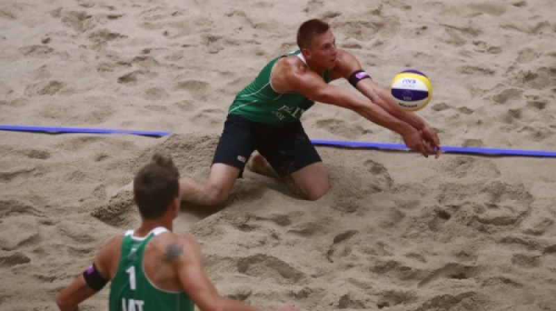 Mārtiņš Pļaviņš un Haralds Regža
Foto: FIVB.com