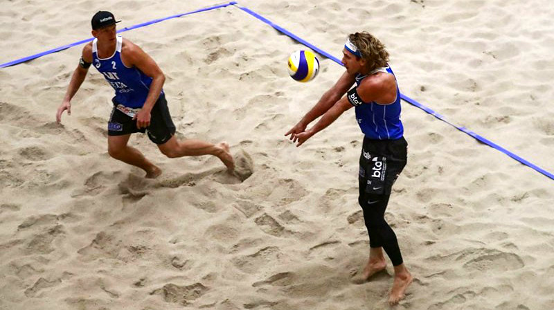 Jānis Šmēdiņš un Aleksandrs Samoilovs
Foto: FIVB