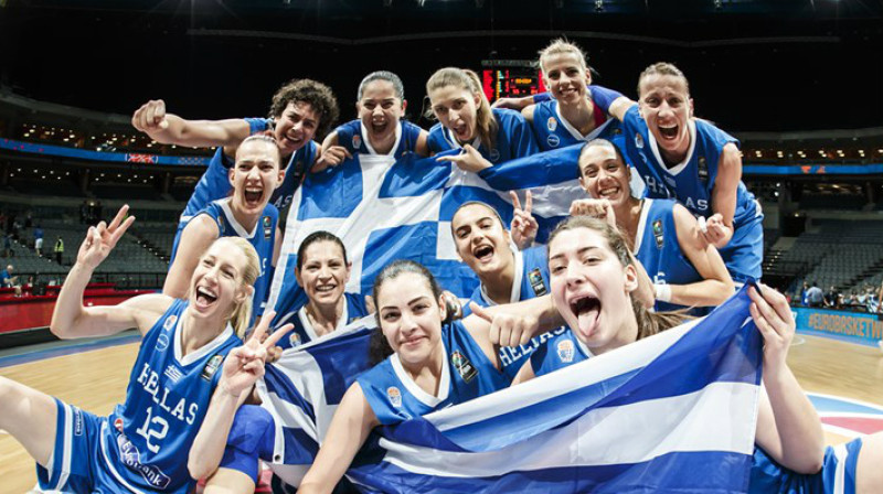 Grieķijas basketbolistes līksmo par pusfinālu
Foto: FIBA.com