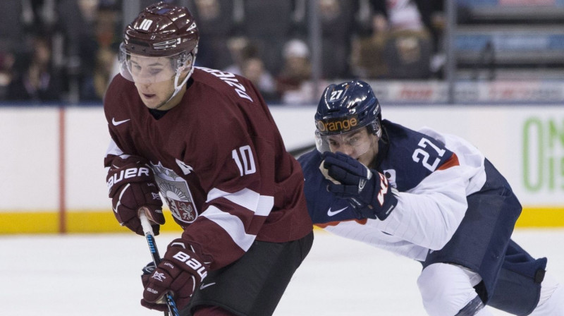 Mārtiņš Dzierkals, pārstāvot Latvijas U20 izlasi
Foto: AP/Scanpix