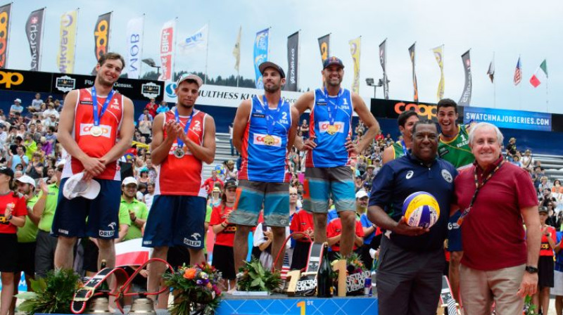 Goda pjedestāls Gštādē
Foto: FIVB