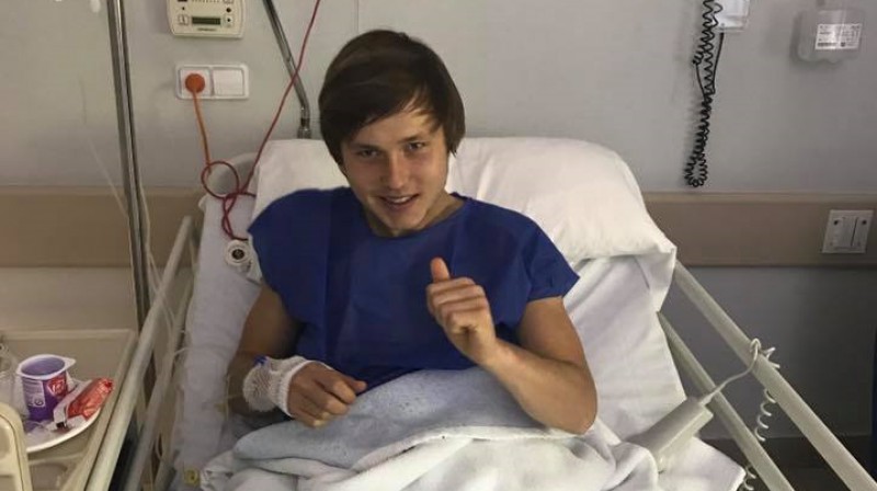 Jānis Ikaunieks Spānijā pēc operācijas
Foto: no futbolista personīgā arhīva