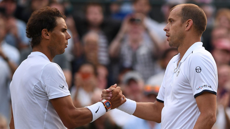 Rafaels Nadals un Žils Millers
Foto: AFP/Scanpix