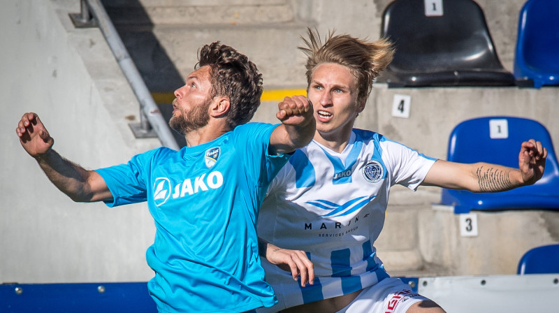Vladislavs Gabovs un Bogdans Vaščuks
Foto: Zigismunds Zālmanis (Riga FC)