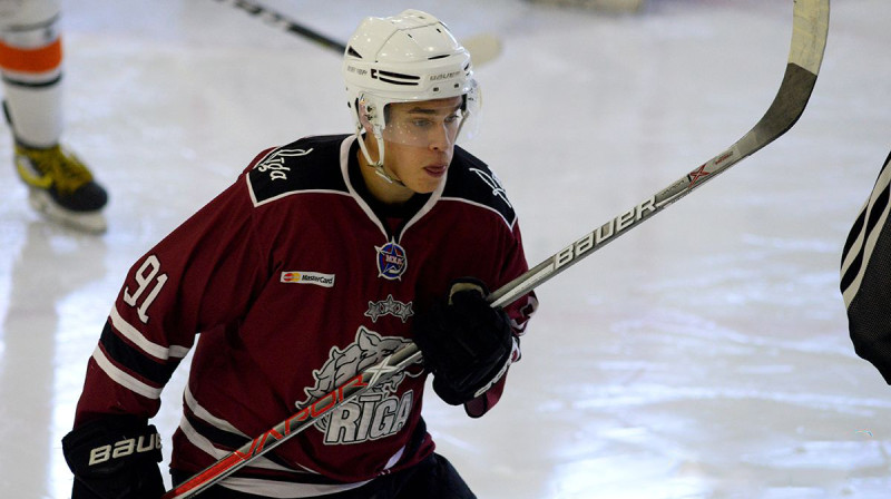 HK "Rīga" uzbrucējs Daniels Bērziņš
Foto: http://almaz.severstalclub.ru