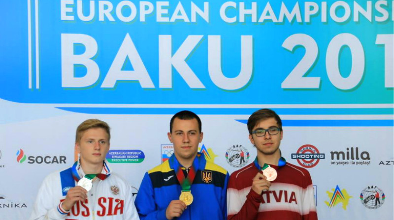 Ernests Erbs ar bronzu
Foto: European Shooting Confederation