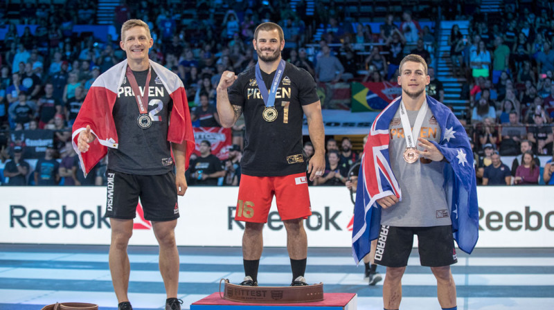 Goda pjedestāls vīru sacensībās
Foto: games.crossfit.com