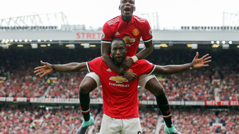 Romelu Lukaku savā debijā izcēlās ar diviem vārtu guvumiem
Foto: PA Images / Scanpix
