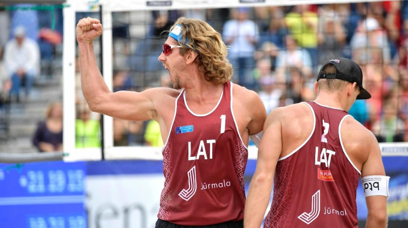 Aleksandrs Samoilovs un Jānis Šmēdiņš
Foto: CEV