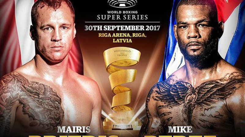 Mairis Briedis un Maiks Peress 
Foto: World Boxing Super Series