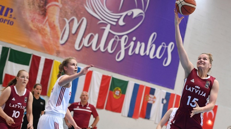 Anda Kuzmina Eiropas U20 čempionāta spēlē pret Poliju
Foto: FIBA
