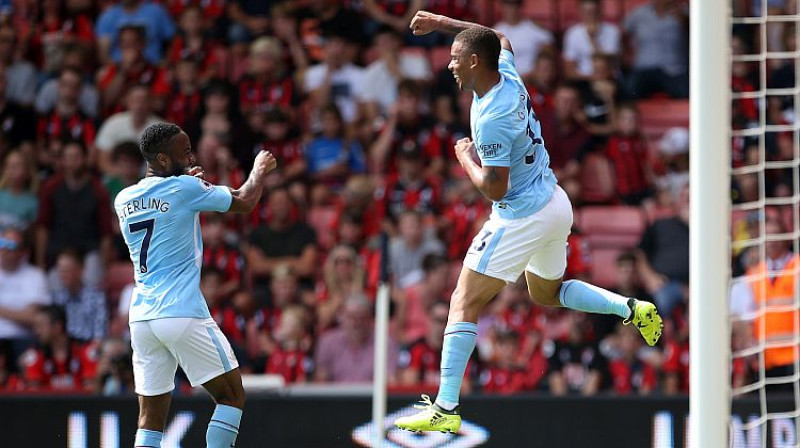 Rahīms Stērlings un Gabriels Žezuss
Foto: PA Wire/Scanpix