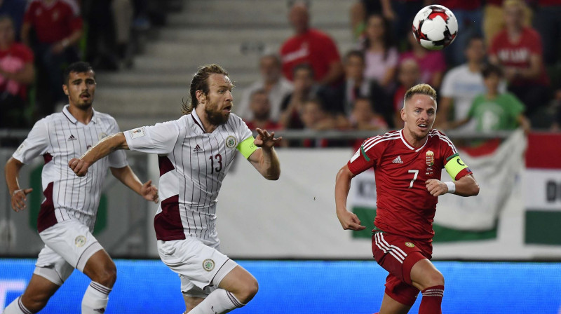 Kaspars Gorkšs pret Balašu Džudžaku
Foto: MLSZ