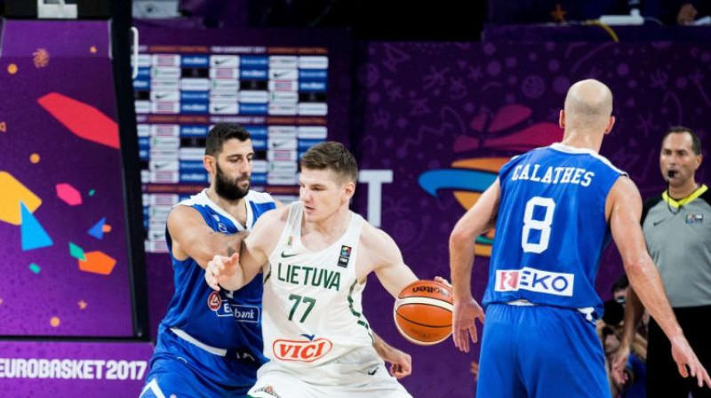 Artūrs Gudaitis Lietuvai neveiksmīgajā spēlē pret Grieķiju
Foto: Vid Ponikvar / Sportida/SIPA/Scanpix