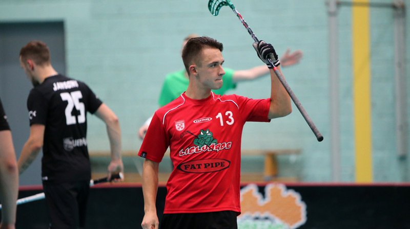 Lielvārdietis Sandis Mihailovskis. Foto: Ritvars Raits, floorball.lv