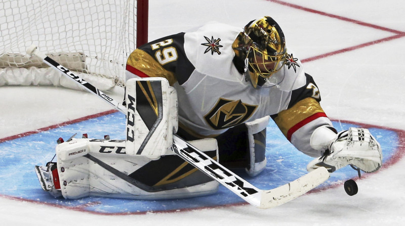 Trīskārtējais Stenlija kausa ieguvējs Marks Andrē Flerī "Golden Knights" formā
Foto: AP/Scanpix