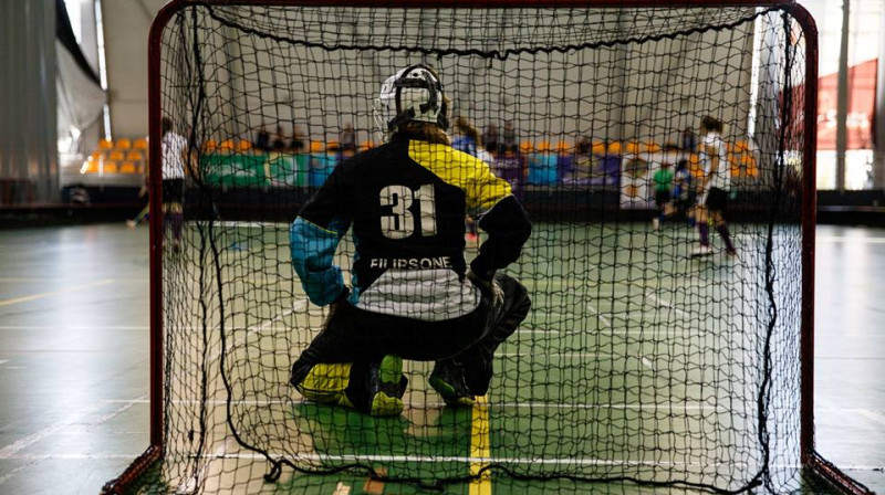 Jana Filipsone mačā pret Cēsu "Lekrings" tika galā ar 15 no 17 pretinieču metieniem
Foto: FK NND