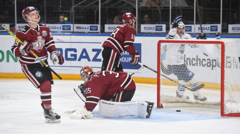 Ripa Džastina Pītersa un Rīgas "Dinamo" vārtos
Foto: Ilze Zvēra/f64
