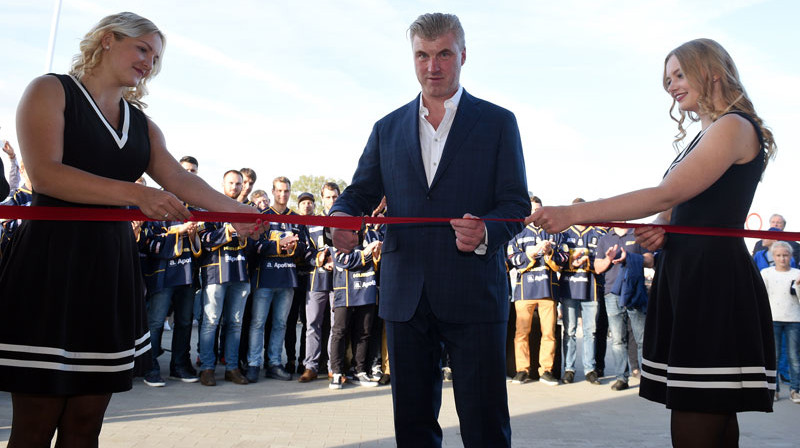 Andis Pikāns "Kurbada" halles atklāšanā augusta beigās. 
Foto: Romāns Kokšarovs/f64
