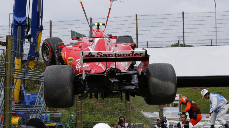 Kimi Raikonena auto pēc avārijas
Foto: AP/Scanpix