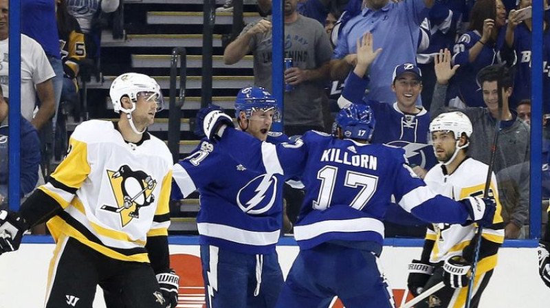 Alekss Kilorns spēlē pret "Penguins"
Foto:  USA Today Sports/Scanpix