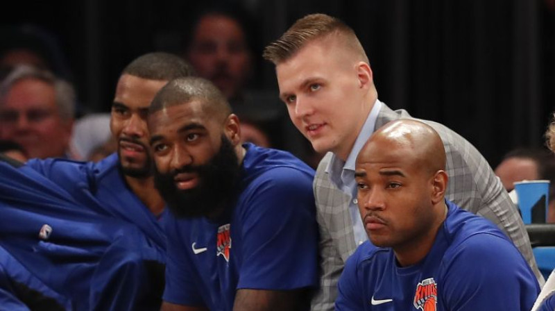 Kristaps Porziņģis uz "Knicks" soliņa
Foto: AP/Scanpix