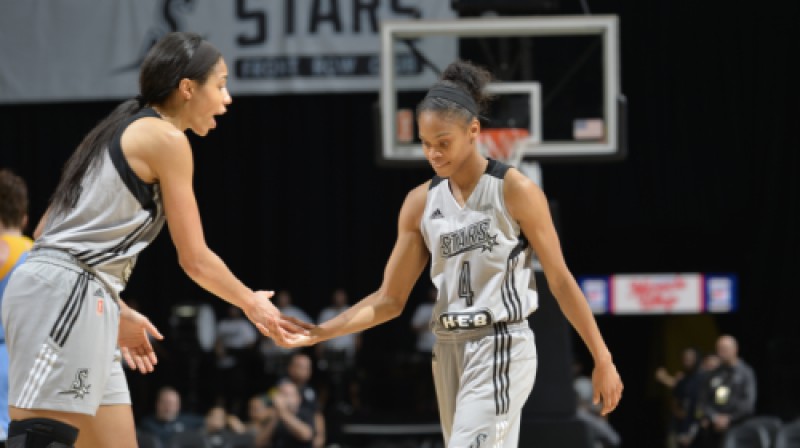 Četrkārtējā NCAA čempione Moraija Džefersone: divas sezonas Sanantonio
Foto: San Antonio Stars