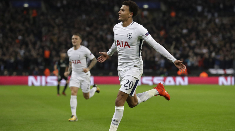 Dele Alli ar diviem vārtiem kaldināja ''Tottenham'' uzvaru
Foto: Matt Dunham/AP/Scanpix