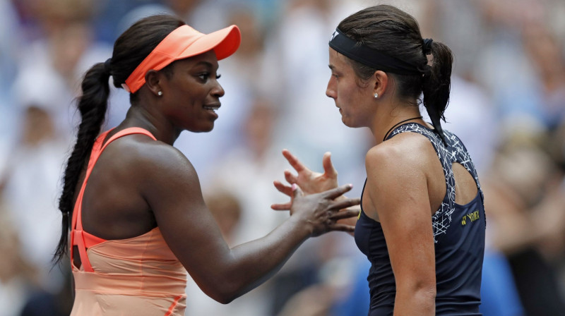 Anastasijai Sevastovai septembrī Ņujorkā pret Slounu Stīvensu notikušais mačs beidzās nepatīkami
Foto: AP/Scanpix