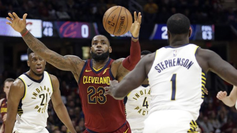 Lebrons Džeimss pret "Pacers"
Foto: AP/Scanpic