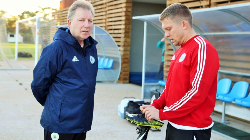 Aleksandrs Starkovs un Aleksandrs Cauņa
Foto: LFF