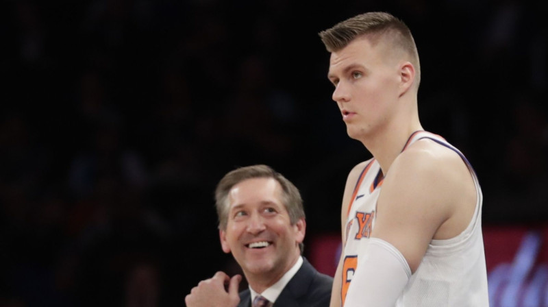 Džefs Hornačeks un Kristaps Porziņģis 
Foto: AP / Scanpix