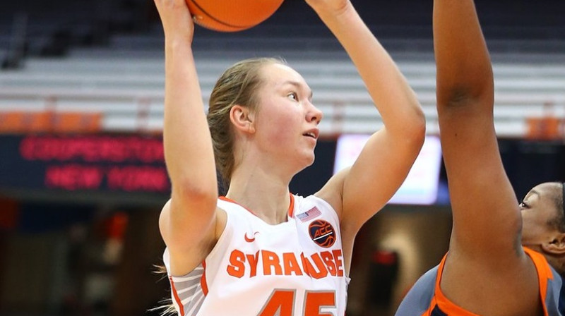 Digna Strautmane: 17 punkti, 11 atlēkušās bumbas un četri bloķēti metieni uzvarā pār Baltimoras komandu "Morgan State"
Foto: Syracuse