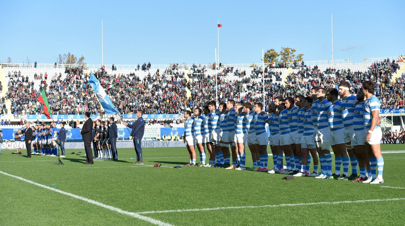 Argentīnas valstsvienība pirms spēles ar Itāliju
Foto: AFP/Scanpix